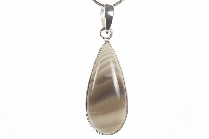 Striped Flint Pendant (Necklace) - Sterling Silver #339821